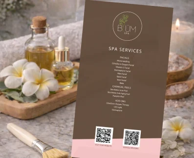 Blum Spa Menu Card Bayamon Puerto Rico